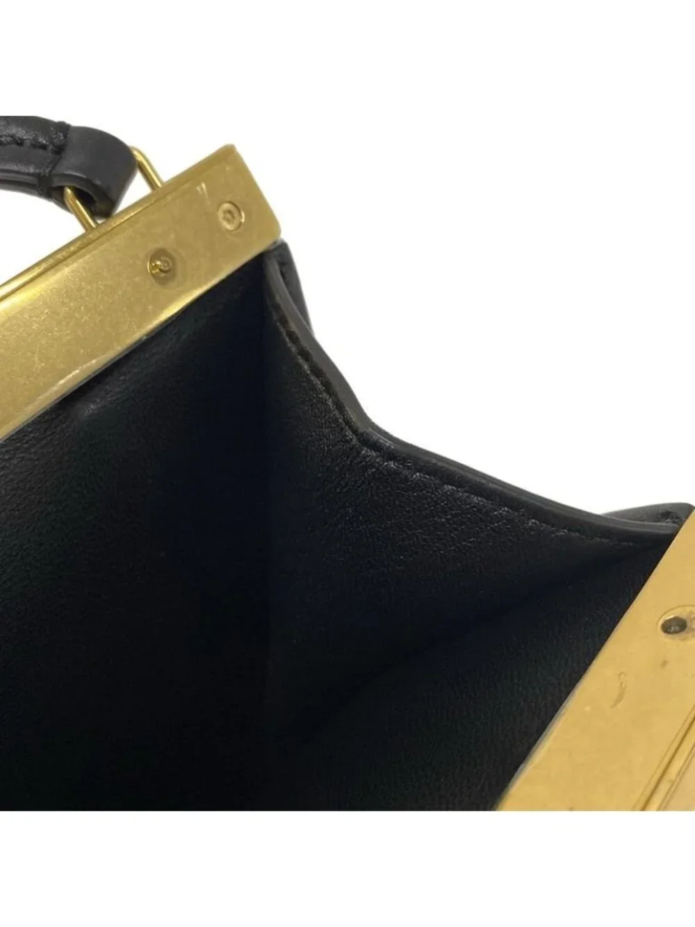 ★SOLD★ Celine Shoulder Bag Clasp Mini Black Leather - Picture 13 of 15